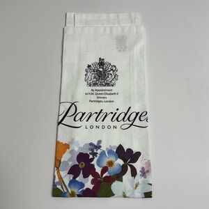 Partridges London Tea Towel Chelsea Flower Collection British UK 100% Cotton
